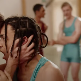 WATCH: A wrestling match gets intimate in this first-look clip from a homoerotic Swedish import