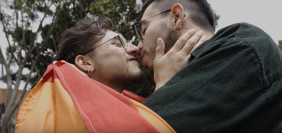 WATCH: Queer Colombians fight bigots with a rainbow-splashed “kiss-a-thon”