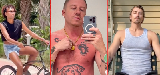 Macklemore’s tough sunburn, a hotel for gays, & sitting like a straight guy