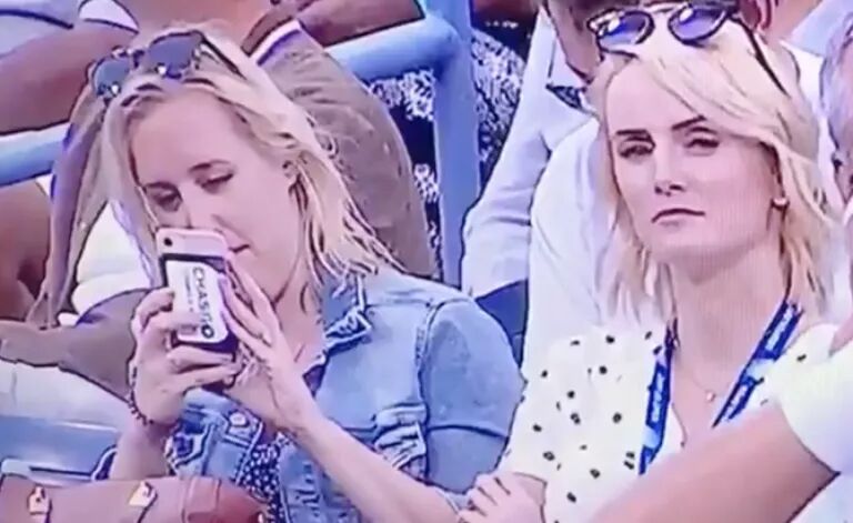 WATCH: Woman becomes viral sensation for ogling shirtless tennis player