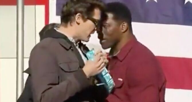 WATCH: Herschel Walker is offered condoms at campaign event
