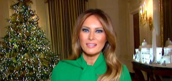 Not even Hurricane Ian could stop Melania from plugging her crappy line of Christmas ornaments