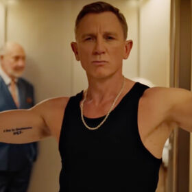 Daniel Craig ditches the tux and gives off tatted up leather daddy vibes