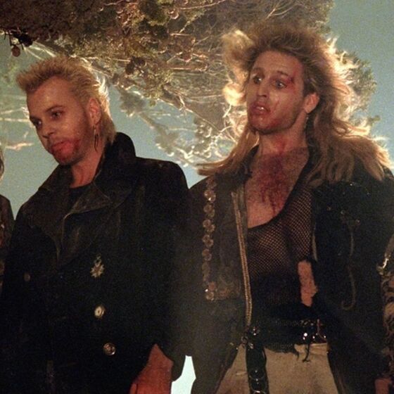 ‘The Lost Boys’ star calls movie a “freaking obvious” gay metaphor—these homoerotic scenes prove it