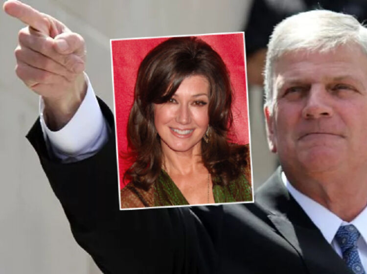 Nobody is more aghast that Christian singer Amy Grant is hosting a gay wedding than Franklin Graham