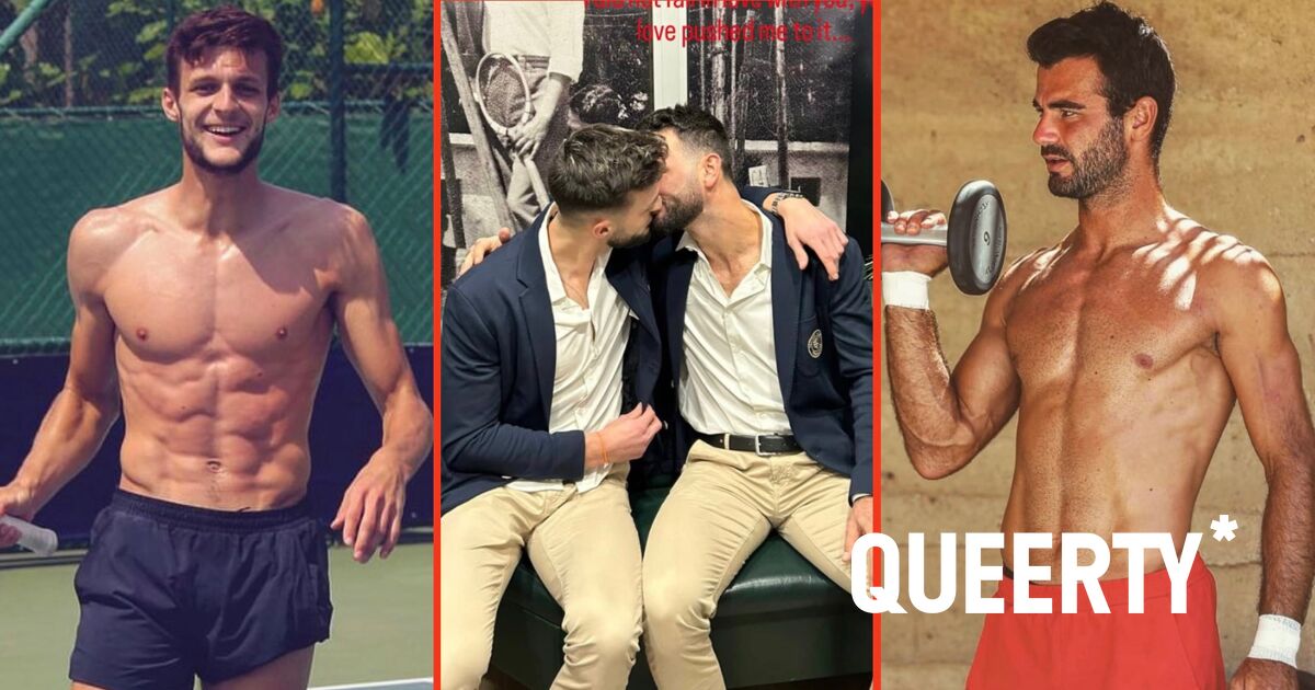 Did these two tennis hotties come out together, or are they just bromancing too close to the sun?