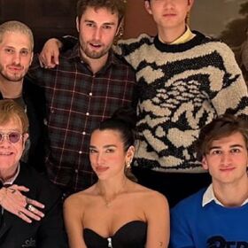 Elton John hosts “epic” holiday party with Kit Connor, Jake Shears, Dua Lipa, and more