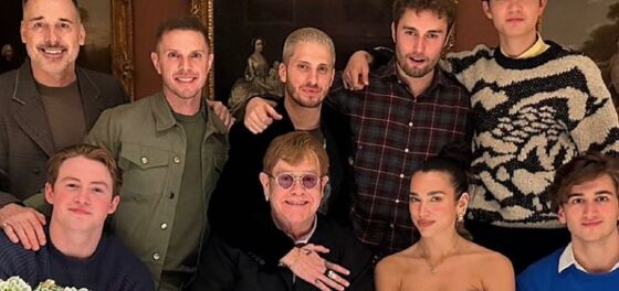 Elton John hosts “epic” holiday party with Kit Connor, Jake Shears, Dua Lipa, and more