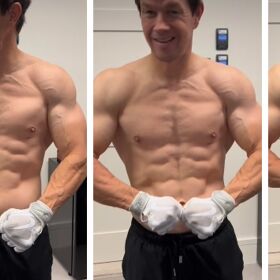 Mark Wahlberg shows he’s still ridiculously ripped at 51 with topless, gym video