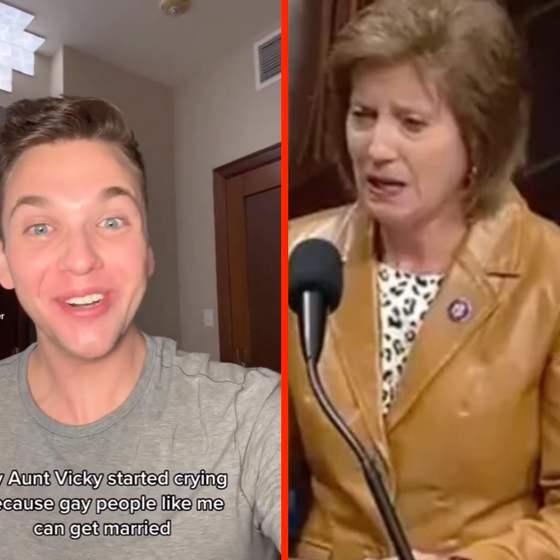 That sobbing GOP lawmaker’s cute gay nephew would like to have a word with his homophobic aunt