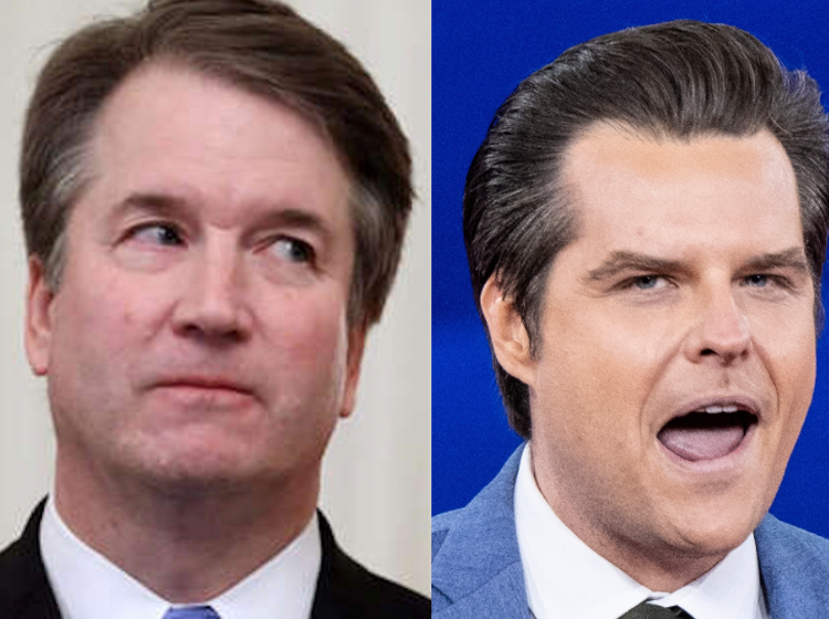 Brett Kavanaugh caught partying with Matt Gaetz and we can’t think of a worse way to celebrate the holidays