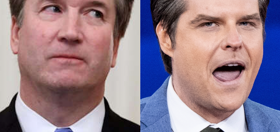 Brett Kavanaugh caught partying with Matt Gaetz and we can’t think of a worse way to celebrate the holidays
