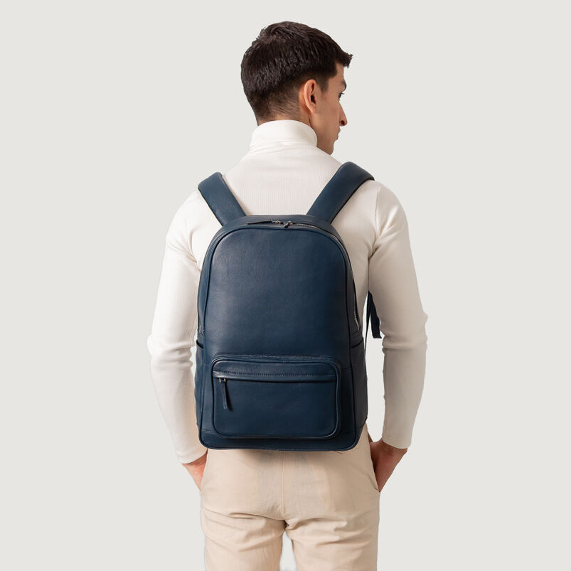 TruCarry Philos leather backpack.