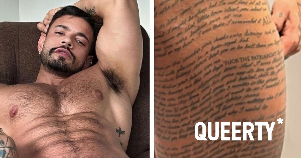 Ariana Grande Porn Taylor Swift Nude - This popular gay adult performer's new Taylor Swift tattoo isâ€¦ quite  something - Queerty
