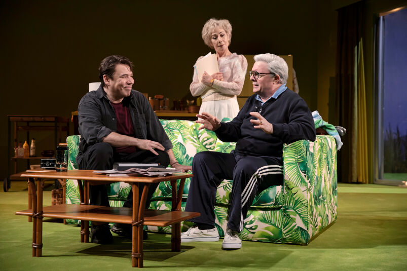 Danny Burstein, Zoe Wanamaker and Nathan Lane in Pictures From Home on Broadway
