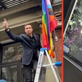 After disturbing arson attempt, this Pride flag is flying higher and gayer than ever