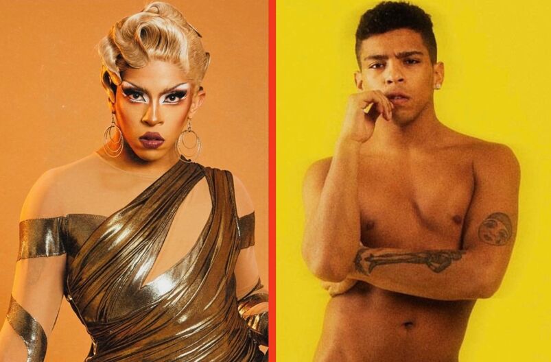 Jax from 'Rupaul's Drag Race' in and out of drag.