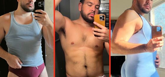 Hunky advice columnist John Paul Brammer shows off his impeccable body of work