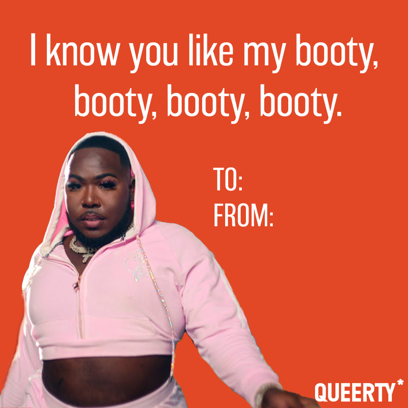 Saucy Santana gay valentine's card 