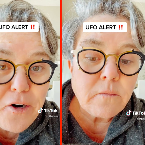 Hey guys, Rosie O'Donnell would like to alert everyone to the fact that we might actually be under alien attack