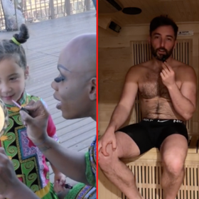 Drag queen tips for kids, a shirtless soldier, & touring the queer commune