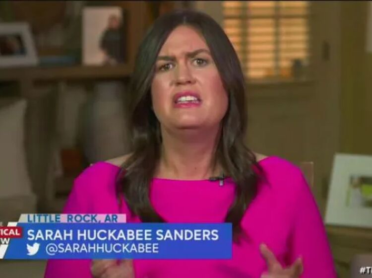 Sarah Huckabee Sanders really doesn’t want you to see this photo of her ahead of tonight’s SOTU rebuttal