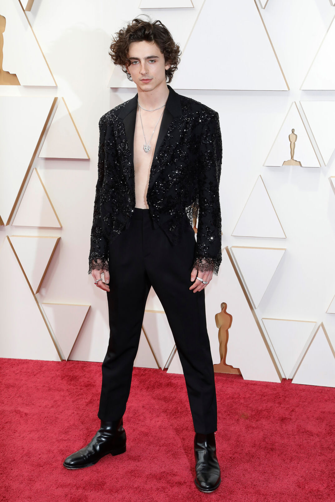 Timothee Chalamet at the 2022 Oscars