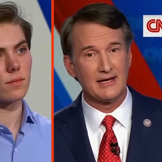 WATCH: This bold trans student stumps anti-LGBTQ Gov. Glenn Youngkin with the most basic question