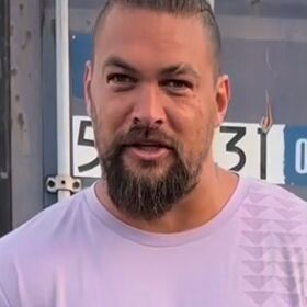 Jason Momoa struts around in a loin cloth to promote new line of eco-friendly T-shirts
