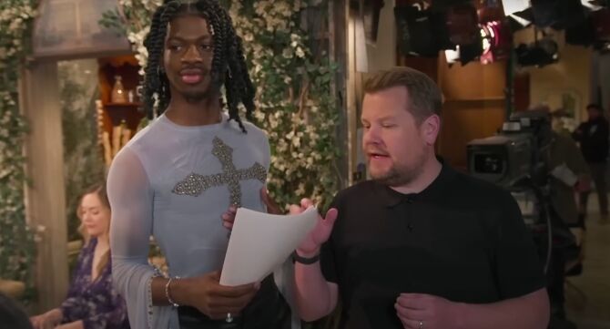 Lil Nas X and James Corden visit the set of The Bold and the Beautiful