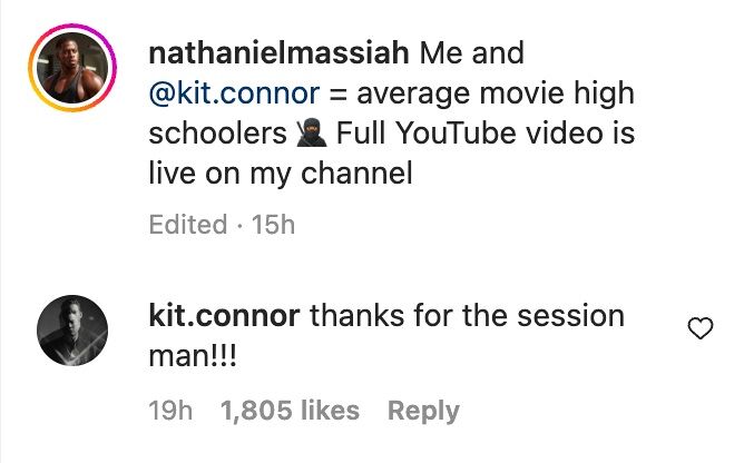 Kit Connor replies to Nathanial Massiah