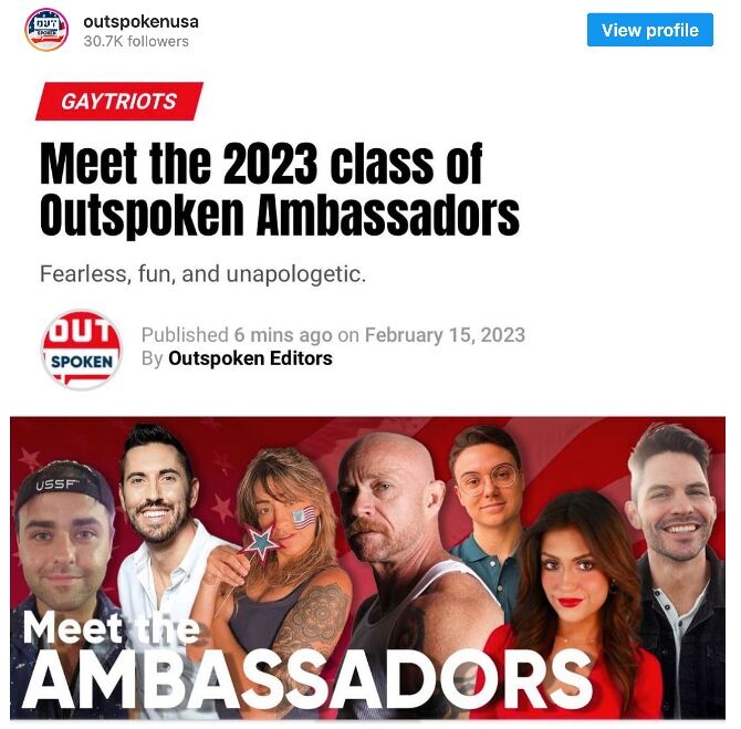 The Outspoken ambassadors for 2023