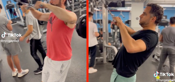 Gay dad Jose Rolón working out with his hot new boyfriend is giving us #relationshipgoals