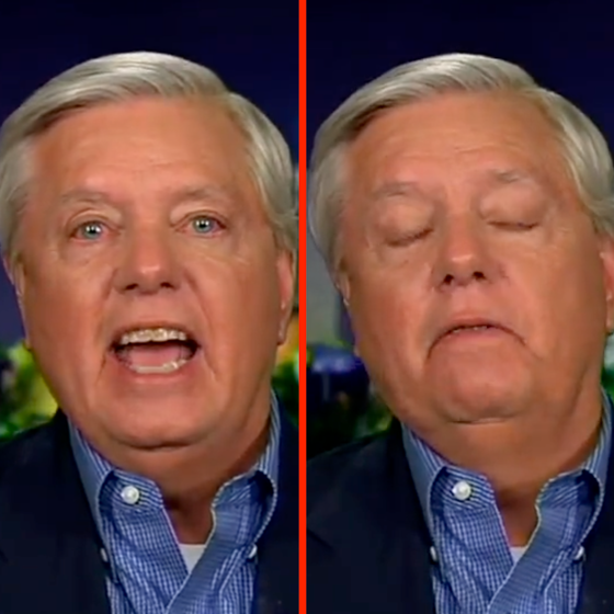 Lindsey Graham was an emotional wreck over Donald Trump’s indictment last night