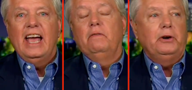 Lindsey Graham was an emotional wreck over Donald Trump’s indictment last night