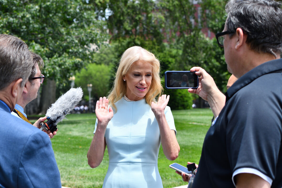 Kellyanne Conway giving an interview