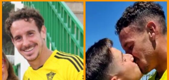 Spanish soccer star Alberto Lejárraga comes out by sharing adorable photo kissing his boyfriend