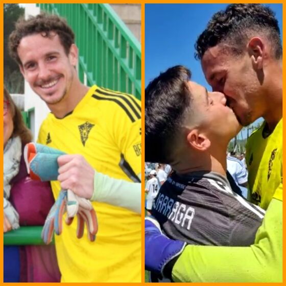 Spanish soccer star Alberto Lejárraga comes out by sharing adorable photo kissing his boyfriend