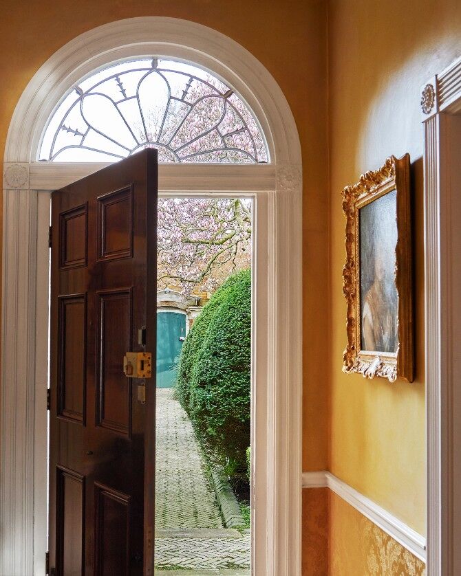 View from the hallway of Freddie Mercury's London home, Garden Lodge