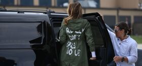It sure looks like Melania just gave a major F.U. to her husband ahead of today’s arraignment