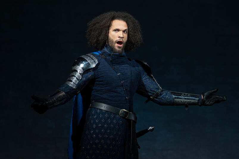 Jordan Donica as Lancelot in Lincoln Center Theater's 'Camelot'