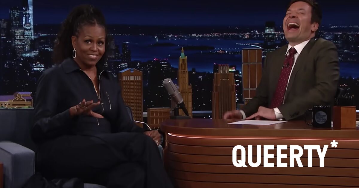 Michelle Obama spilled a little tea about the Trumps to Jimmy Fallon last  night - Queerty