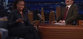 Michelle Obama spilled a little tea about the Trumps to Jimmy Fallon last night
