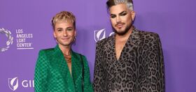 Adam Lambert and Oliver Gliese were serving #relationshipgoals at the LA LGBT Center gala