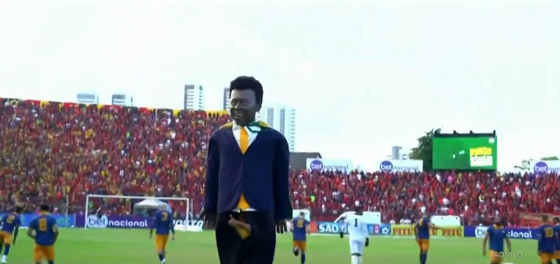Massive Pelé doll marches onto field and terrorizes soccer fans with its bizarre crotch display