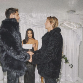 Furs & Kim K & Shania, oh my! Lukas Gage & Chris Appleton’s wedding pics need to be seen to be believed