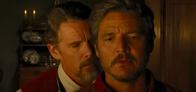 WATCH: Pedro Pascal and Ethan Hawke get intimate in gay cowboy drama