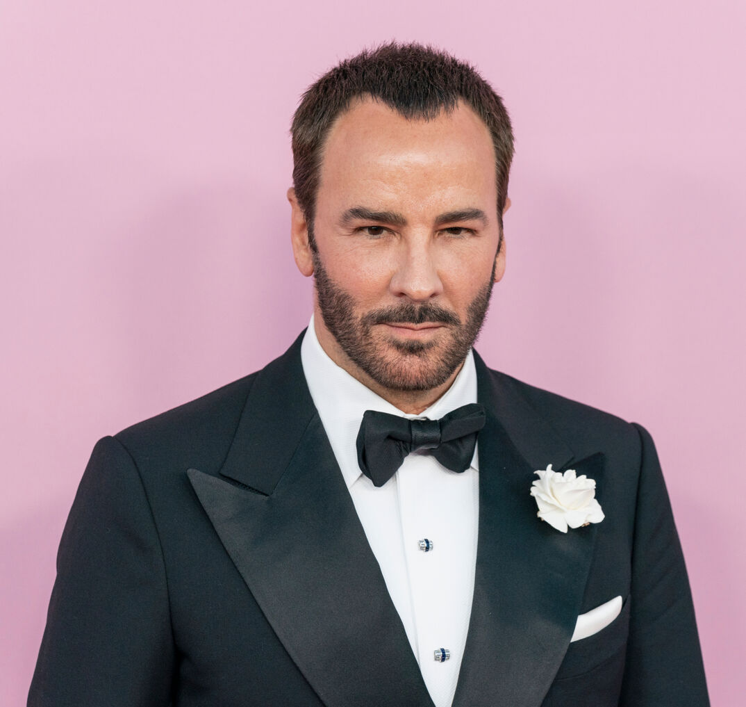 Tom Ford in a tuxedo on the red carpet