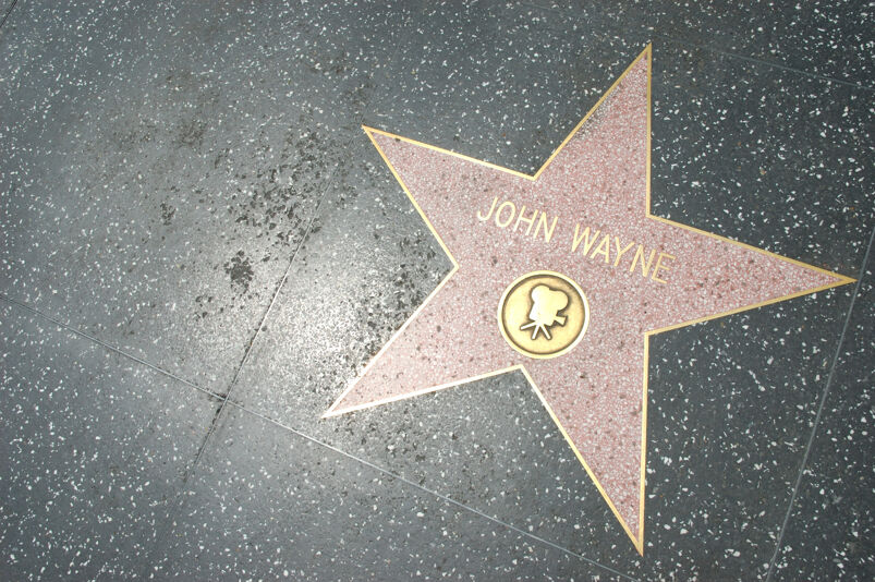 John Wayne's star on the Hollywood Walk of Fame