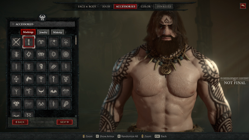 Diablo IV character customizations
